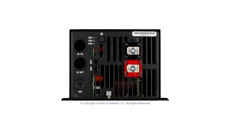 High quality photo of the Midnite Solar - MNLR3648M - Little Rosie 48V 3600W 120V Inverter-60A Charger - Bottom View. Photographed by Current Connected