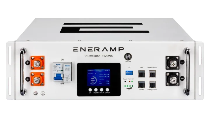 Eneramp - E-03000101 - Endurance 5 - 51.2V 5120Wh Rack Mount Battery - Front-Top Angle View