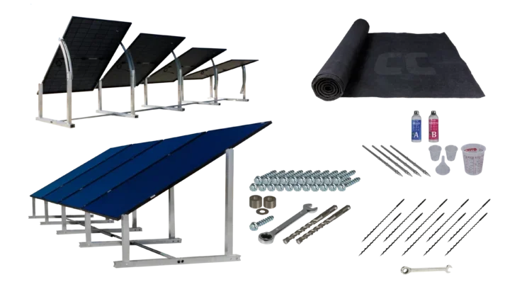 IntegraRack Solar Panel Ground Mount and Ballast Kit, Choose a Solar Panel Frame and Mounting Method